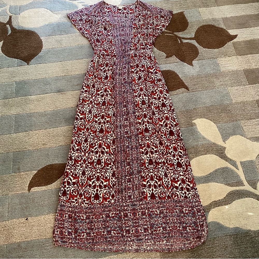 Lucky Brand Boho Batik Maxi Dress ZB2